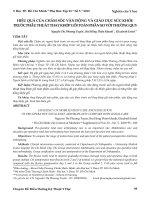 Hiệu quả của chăm sóc vận động và giáo dục sức khỏe trước phẫu thuật thay khớp gối toàn phần so với thường quy