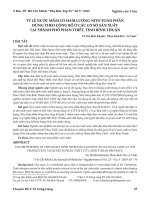 Tỷ lệ nước mắm có hàm lượng nitơ toàn phần đúng theo công bố ở các cơ sở sản xuất tại thành phố Phan Thiết, tỉnh Bình Thuận