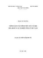 Chính sách tài chính thúc đẩy xã hội hóa dịch vụ sự nghiệp công ở việt nam