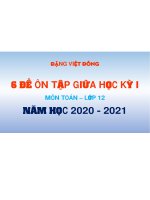 6 ĐỀ ÔN TẬP GIỮA HKI MÔN TOÁN 2020-2021