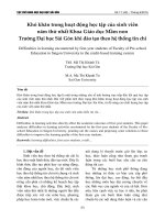 Khó khăn trong hoạt động học tập của sinh viên năm thứ nhất Khoa Giáo dục mầm non trường Đại học Sài Gòn khi đào tạo theo hệ thống tín chỉ