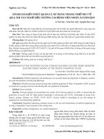 Đánh giá kiến thức quản lý, sử dụng trang thiết bị y tế qua thi tay nghề điều dưỡng tại Bệnh viện Nhân Ái năm 2019