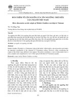 Bàn thêm về cội nguồn của tín ngưỡng thờ mẫu của người Việt Nam