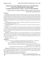 Kết quả sàng lọc thiếu men G6PD và suy giáp bẩm sinh và các yếu tố liên quan ở trẻ sơ sinh tại bệnh viện Đại học Y Dược - cơ sở 2 TP. Hồ Chí Minh