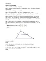 Đề thi và đáp án lớp 6 Trường THCS Cầu Giấy năm học 2020