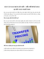 Báo cáo giao dịch liên kết - Mẫu hồ sơ kê khai quyết toán thuế TNDN