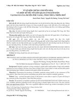 Tỷ lệ hội chứng chuyển hóa và một số yếu tố liên quan ở người dân tại hai xã của huyện Phú Vang, tỉnh Thừa Thiên Huế