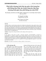 Phát triển chương trình đào tạo giáo viên trung học phổ thông theo tiếp cận chuẩn năng lực đáp ứng chương trình giáo dục phổ thông sau năm 2018