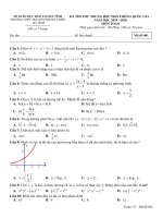 Đề thi thử THPT Quốc gia môn Toán năm 2020 có đáp án - Sở GD&ĐT Hà Tĩnh (Mã đề 001)