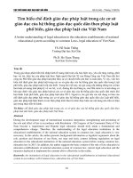 Tìm hiểu chế định giáo dục pháp luật trong các cơ sở giáo dục của hệ thống giáo dục quốc dân theo pháp luật phổ biến, giáo dục pháp luật của Việt Nam