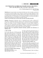 Giải pháp nâng cao hiệu quả tổ chức quản lý hệ thống thủy lợi nội đồng cho vùng Bắc Trung Bộ
