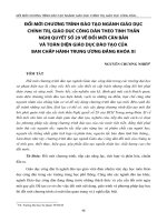 Đổi mới chương trình đào tạo ngành Giáo dục chính trị, giáo dục công dân theo tinh thần Nghị quyết số 29 về đổi mới căn bản và toàn diện giáo dục đào tạo của Ban chấp hành Trung