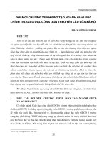 Đổi mới chương trình đào tạo ngành Giáo dục chính trị, giáo dục công dân theo yêu cầu của xã hội