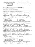 Đề thi thử THPT Quốc gia môn Hóa học năm 2020 có đáp án - Sở GD&ĐT Hà Tĩnh (Mã đề 001)