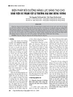 Biện pháp bồi dưỡng năng lực sáng tạo cho sinh viên sư phạm vật lí trường Đại học Hùng Vương