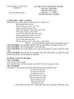 Đề thi tuyển sinh vào lớp 10 THPT năm 2019-2020 môn Ngữ văn có đáp án - Sở GD&ĐT Nghệ An