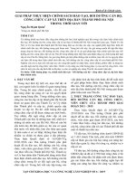 Giải pháp thực hiện chính sách đào tạo, bồi dưỡng cán bộ, công chức cấp xã trên địa bàn thành phố Hà Nội trong thời gian tới