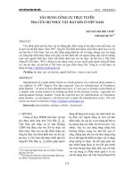 Xây dựng công cụ trực tuyến tra cứu họ thực vật hạt kín ở Việt Nam