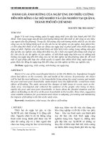 Đánh giá ảnh hưởng của ngập úng do triều cường đến đời sống các hộ nghèo và cận nghèo tại quận 8, thành phố Hồ Chí Minh