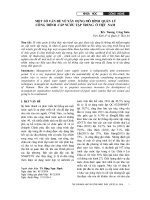 Một số vấn đề về xây dựng mô hình quản lý công trình cấp nước tập trung ở Việt Nam