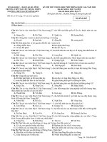 Đề thi thử THPT Quốc gia môn Địa lí năm 2020 có đáp án - Sở GD&ĐT Hà Tĩnh (Mã đề 007)