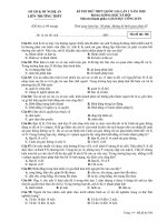 Đề thi thử THPT Quốc gia môn GDCD năm 2020 có đáp án - Sở GD&ĐT Nghệ An (Mã đề 306)