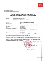 Báo cáo tài chính hợp nhất quý 3 năm 2018 - Công ty cổ phần Chứng khoán SSI