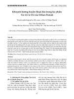 Khuynh hướng huyền thoại hóa trong tác phẩm Tên tôi là Đỏ của Orhan Pamuk