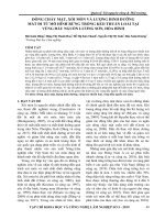 Dòng chảy mặt, xói mòn và lượng dinh dưỡng mất đi từ mô hình rừng trồng keo thuần loài tại vùng đầu nguồn Lương Sơn, Hòa Bình