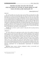 Trường Đại học Sài Gòn với vấn đề đào tạo nhân lực ngành sư phạm trong xu thế toàn cầu hóa & hội nhập quốc tế