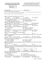 Đề thi thử THPT Quốc gia môn Hóa học năm 2020 có đáp án - Sở GD&ĐT Hà Tĩnh (Mã đề 006)
