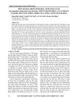 Một số đặc điểm sinh học, sinh thái loài Serrognathue platymelus sika Krieshe, 1920 (coleoptera: lucanidae) tại Khu bảo tồn thiên nhiên Pù Luông, tỉnh Thanh Hóa