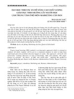Dạy học theo dự án để nâng cao chất lượng giáo dục theo hướng lấy người học làm trung tâm ở bộ môn Marketing căn bản
