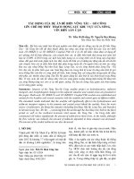 Tác động của dự án đê biển Vũng Tàu - Gò Công lên chế độ thủy thạch động lực khu vực cửa sông, ven biển lân cận