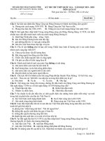 Đề thi thử THPT Quốc gia môn Lịch sử năm 2020 có đáp án - Sở GD&ĐT Hà Tĩnh (Mã đề 001)