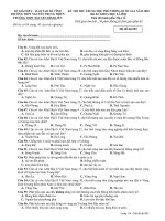 Đề thi thử THPT Quốc gia môn Địa lí năm 2020 có đáp án - Sở GD&ĐT Hà Tĩnh (Mã đề 003)