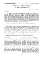 Tác động của FDI đến hiệu quả của một ngành kinh tế