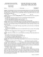 Đề thi thử THPT Quốc gia môn Sinh học năm 2020 có đáp án - Sở GD&ĐT Hà Tĩnh (Mã đề 001)