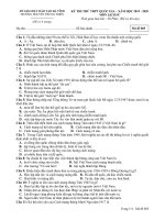 Đề thi thử THPT Quốc gia môn Lịch sử năm 2020 có đáp án - Sở GD&ĐT Hà Tĩnh (Mã đề 005)