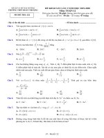 Đề thi thử THPT Quốc gia lần 2 môn Toán năm 2019-2020 có đáp án - Trường THPT Đoàn Thượng