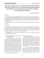 Một số vấn đề lý luận và thực tiễn của việc đổi mới chương trình đào tạo ngành Quản trị kinh doanh và Marketing của trường Đại học Công nghiệp thành phố Hồ Chí Minh