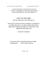 Báo cáo tổng hợp: Đánh giá mức độ tổn thương về kinh tế - xã hội trên một số lưu vực sông chính ở miền Trung trong bối cảnh biến đổi khí hậu và khai thác công trình thủy điện,