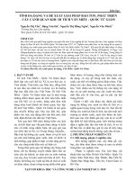Tính đa dạng và đề xuất giải pháp bảo tồn, phát triển cây cảnh quan Khu Di tích Văn Miếu - Quốc tử giám