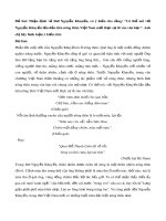 Nhận định về thơ Nguyễn Khuyến, có ý kiến cho rằng: Có thể nói với Nguyễn Khuyến lần đầu tiên nông thôn Việt Nam mới thực sự đi vào văn học. Anh chị hãy bình luận ý kiến trên?