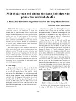 Một thuật toán mô phỏng tóc dạng khối dựa vào phân chia mô hình da đầu