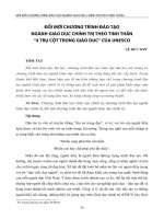 Đổi mới chương trình đào tạo ngành giáo dục chính trị theo tinh thần 4 trụ cột trong giáo dục của UNESCO