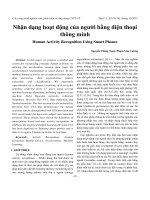 Nhận dạng hoạt động của người bằng điện thoại thông minh