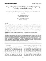Tăng cường hiệu quả hoạt động tư vấn học tập thông qua dạy học tự định hướng