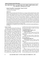 Đặc điểm hệ thực vật khu bảo tồn thiên nhiên Đồng Sơn - Kỳ Thượng, tỉnh Quảng Ninh