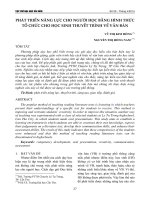 Phát triển năng lực cho người học bằng hình thức tổ chức cho học sinh thuyết trình về văn bản